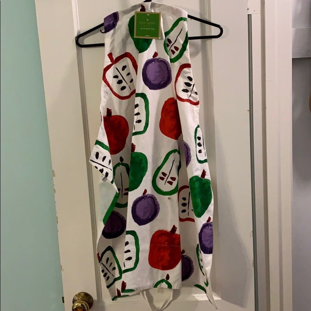Kate Spade Bella Fruit Apron with cheat sheet